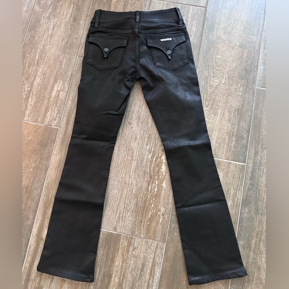 Hudson Jeans Beth Coated Black Beauty Mid-Rise Baby Bootcut Jean - Picture 4 of 13